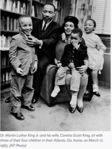 Martin Luther King, Jr. and family via https://projects.seattletimes.com/mlk/bio.html